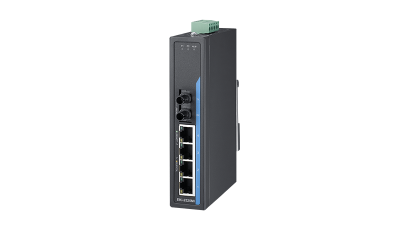 4FE+1FE ST Multi-mode Unmanaged Ethernet Switch,  -40~75℃